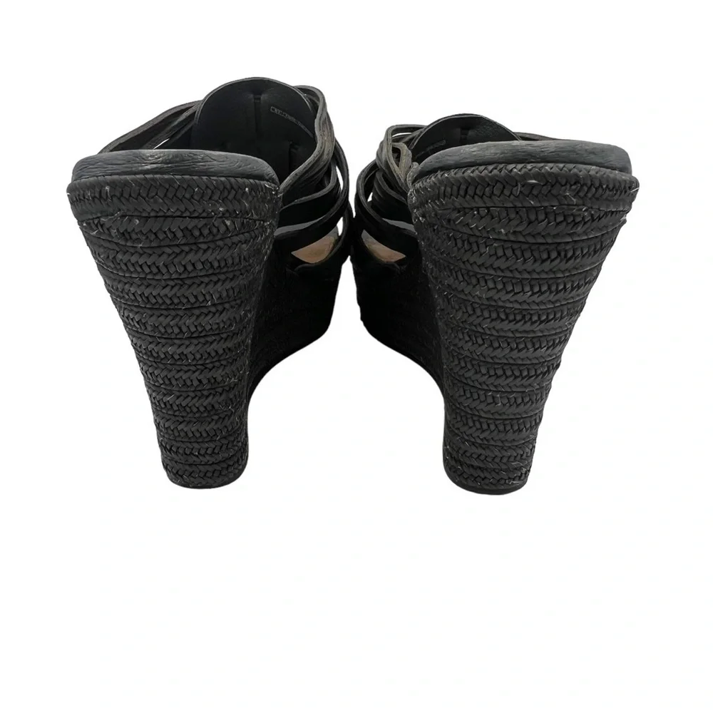 Ugg Melinda Platform Wedge Sandals Black Women's Size 9